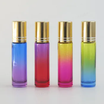 24 x 10ml de Călătorie Gradient de culoare rola pe rola sticle de uleiuri esențiale reîncărcabile perfum sticla deodorant containere