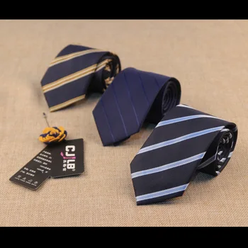 24colors 50pcs/lot fedex Barbati poliester & mătase cravata noua moda de afaceri 7cm pentru nunta costum cu dungi legături de înaltă calitate