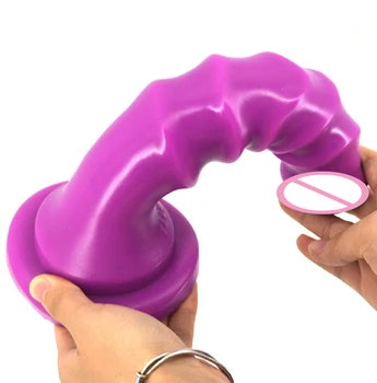 25*4.5 cm imens vibrator anal plug coada anal margele vibrator realist penisului penis mare stimulator clitoris brunete adulți pentru femei