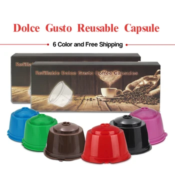 3/6PCSpack de unică folosință din Plastic Compatibil Cafea Dolce Gusto Manchine Filtru Coșuri Capsule Refolosibile Dolce Gusto Cafea Capsule