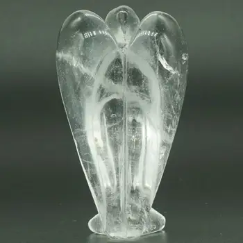 3 Inch Clar Naturale Cristal De Cuarț Piatră Sculptură Statuie Norocos Meserii Piatra Figurina Chakra Vindecare Reiki Piatra