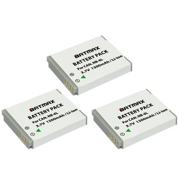 3-Pack NB-6L NB-6LH NB6L Baterie si Dual Încărcător cu Cablu USB pentru CANON Digital IXUS 85 ESTE PowerShot S90 Digital IXUS 95 ESTE