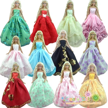 30 Articole = 10 Rochie de Mireasa Printesa Rochie +10Pairs Pantofi + 10 accesorii Haine Pentru Barbie Papusa CADOU pentru Copil Jucărie
