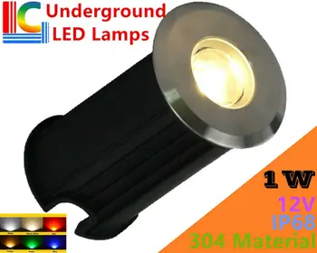 304 din oțel inoxidabil 1W în aer liber Subacvatice de LED-uri Lampă de 12V rezistent la apa IP68 Piscină Lumini Scara Lumini LED Lumina Subteran