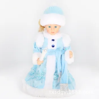 30cm Copii Păpușă Jucărie Muzică Papusa Muzică de Crăciun Electric Moș crăciun Zăpadă Fată Cu Rochie de Figurine pentru Copii Cadou de CRĂCIUN