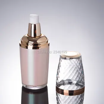 30G 50G Culoare Roz Acrilice Sticle Cosmetice Crema Borcan Lotiune Pompa de Sticlă, formă Castron Gol de Ambalare Sticla de Înaltă Calitate,12buc/Lot