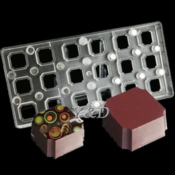 3D DIY Pătrat Transparent Magnetic Policarbonat PC Cutie de Ciocolata Forme de Transfer Magnet Consiliului de Copt Ciocolata Bomboane Mucegai