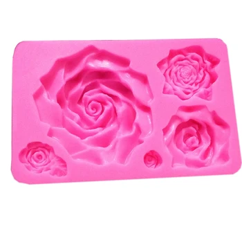 3D Flori de Mucegai Silicon Rose Forma Mucegai Pentru Săpun,Bomboane,Ciocolata,inghetata,tort de decorare instrumente F0757