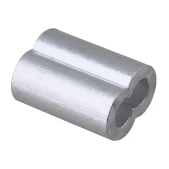 3mm Culoare Argintie Dublu Gaura pentru cabluri de Aluminiu Clema Clema Maneca M3 Pachet de 200