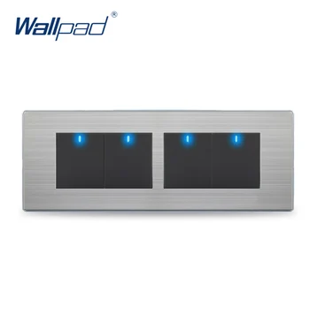 4 Banda 2 Comutator Mod de Vânzare Fierbinte China Producător Wallpad Buton One-Click pe Partea de Indicator LED de Lux de Perete de Lumină
