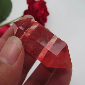 40-50mm Roșu Natural mirosea Pietre de Cristal de Cuarț Bagheta Punct de Vindecare Demagnetizare Piatră prețioasă Pentru a Meserii DIY Pandantiv Decor Acasă