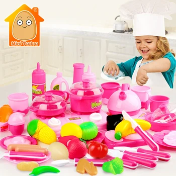 46PCS Bucătărie Jucării Pretinde Joc Clasic Tăiat Legume produse Alimentare de Gătit Set de Joc Pentru Copii, Copii