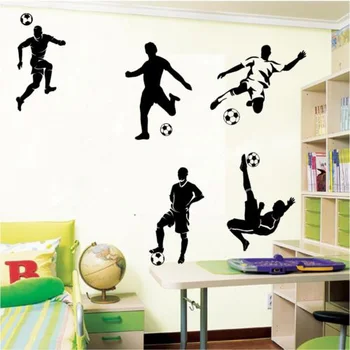 5 Fotbal și Jucători de Fotbal Celebri Autocolante de Perete Home Decor Perete Decal Pentru Copii, Sala de Sport Băiat Dormitor Murală Tapet