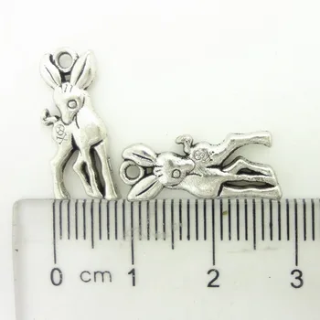 50 buc Epocă Farmece Cerb Pandantiv argint Antic se Potrivesc Bratari Colier DIY Bijuterii din Metal de a Face