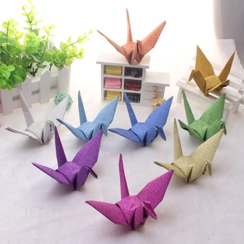 50 de Piese lucrate Manual Ghirlanda Macara Origami Pentru Decoratiuni de Nunta DIY Macara de Hârtie Party Banner Ziua Îndrăgostiților Ziua Consumabile