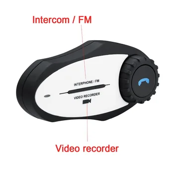 500M Handsfree BT Interfon MP3 Radio FM Full HD 720P Înregistrare Video Camera Motocicleta Casca Bluetooth Casca Interfon