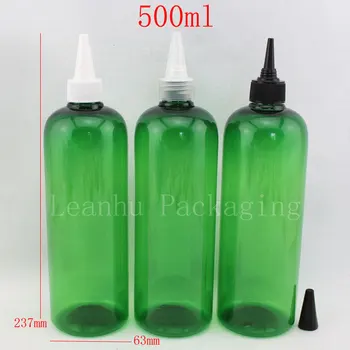 500ml X 14 culoare E lichid, sticle de plastic cu vârf ascuțit și gura pac,500g dimensiuni mari lotiune cosmetice containere de ambalare sticle