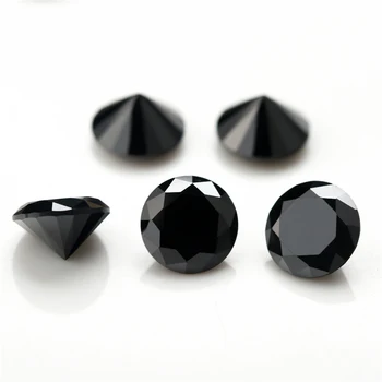 500pcs Negru (1mm~3mm) en-Gros Tăiat Rotund Negru Sintetic Spinel Negru Piatra Pentru Bijuterii