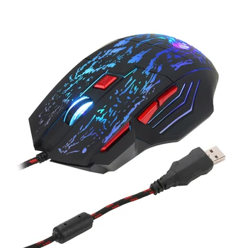 5500DPI USB Optic 7 Butonul Chei Lumini LED Mause Gamer cu Fir Mouse de Gaming Mice Pentru PC, Laptop, Calculator Desktop Joc