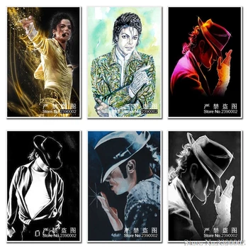 5D DIY Diamant Pictura Michael Jackson Decor Acasă Cruce Cusatura Complet Stras Decorare Wisseh Mozaic Broderie