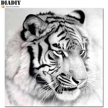 5D DIY Diamant Pictura tigru Broderie Plină Diamant rotund cruciulițe Stras Tablou Mozaic Decor Acasă Cadou