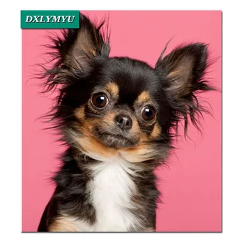 5D Diy Diamant Tablou Vertical urechi de câine de companie Burghiu Plin de Rășină Diamant Broderie Diamant Mozaic Animale Gherghef Modele de Kituri
