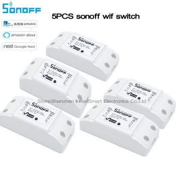5pcs Itead sonoff Inteligent de Control de la Distanță wifi comutare Acasă de automatizare wireless switch-uri de lumină 10A 2G/3G/4G pentru Android, iOS