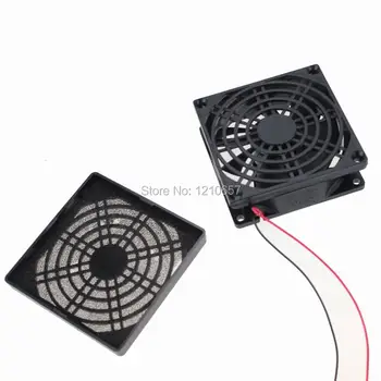 5Pieces MULȚIME de Paza din Plastic Negru rezistent la Praf Filtrat 80mm Calculator Fan Filter