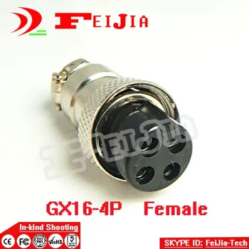 5set/pachet 4 Pin 16mm [placate cu Argint] Tip Conector Panou kit GX16-4P Soclu+Plug,RS765 Aviației plug interfață de Cumpărături Gratuit