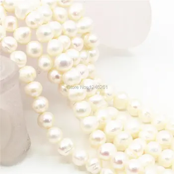 6-7mm Alb Natural de apă Dulce Pearl Lucky Liber DIY Margele Pietre Meserii Bijuterii de Luare de Proiectare Femei Fete Cadouri Accesorii