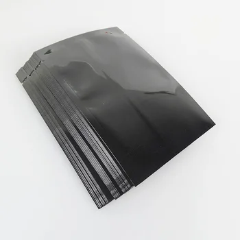 6*9cm 100buc/Mulțime Deschisă Top Negru cu Folie de Aluminiu Ambalaj de Plastic Pungi de Vid Pungi de Depozitare a Alimentelor Sigiliu de Căldură Sac Mylar