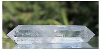 6 fețe de Prismă Stil Clar Naturale Cristal de Cuarț Dublu Reziliat Punctul 2 1/2 Inch Bagheta