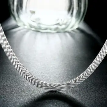 6mm Șarpe Lanț de Link-ul Lanț,Thomas Argint 925 Lanțuri Colier Hiperbola se Potrivesc Bijuterii Pandantiv Ts Cadou Pentru Barbati & Femei
