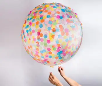 6pcs/lot 36 inch Confetti, Baloane Gigant Clar Baloane Petrecere de Nunta de Petrecere, Decoratiuni Petrecere de Ziua Furnizorii Baloane cu Aer