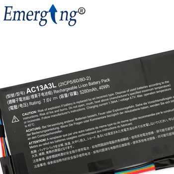 7.6 V 5280Mah Original Nou de Înaltă Calitate AC13A3L Baterie Laptop pentru Acer AC13A3L X313 X313-E X313-M