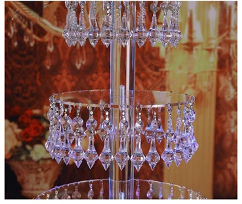 7 niveluri de Partid tort Rotund titularul de Cristal transparent acrilic Suport Tort pentru aniversare de Nunta de decorare de Aprovizionare