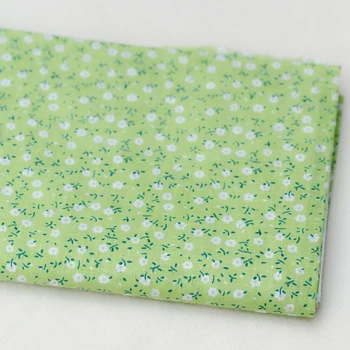 7pcs Verde Bumbac Tesatura Mozaic pentru DIY de Cusut, Quilting Copii lenjerie de Pat Papusa Saci de Pânză Textile Tesatura 50X50cm BL004