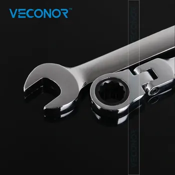 8-18mm un set de chei flexibile cap clichet combinație kit de viteze cheie full polish crv material de înaltă calitate pentru repararea