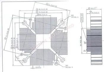 8pcs DIY Radiator 30w-100w Pur radiatorul din aluminiu pentru DIY intel LGA 1155/1156 & DIY Led radiator