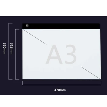A3! Estompat Ultra Subțire A3 LED Tableta Pad se Aplică la UE/marea BRITANIE/AU/US/USB Plug de Diamant Broderie Diamant Pictura Cross Stitch