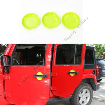 ABS Lumina Verde/ Negru/ Albastru/ Rosu/ Argintiu/ Galben/ Aur Mânerul Ușii Capacul Castron Cadru Ornamental pentru Jeep Wrangler 2007-2016 2 Usi