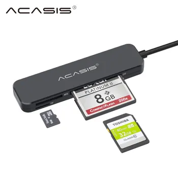 Acasis 4-in-1 USB 3.0 Cititor de Carduri Slim USB 3.0 SD, Micro SD TF OTG Smart Card Reader pentru Samsung Kingston Memorie Cititor de Carduri U