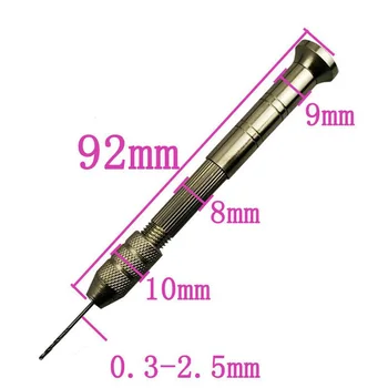Adjuestable de Precizie Micro Pin Menghină Model Manuală Hand Drill Set+20buc Micro Twist Drill Bit Setat pentru Bijuterii DIY Sculptură Instrument
