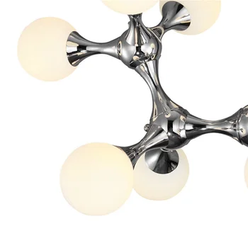 ADN-ul creative minge de sticlă lumini pandantiv accesoriu modern DIY acasă decorare sala de mese fier pandantiv lampă E27 bec