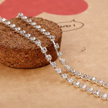 Afacere 10yards/rola Ureche forma de gheare de cristal Stras Lanț, Folosind Un Nivel de diamant DIY accesorii de Îmbrăcăminte