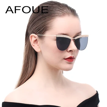 AFOUE ochelari de Soare pentru Femei Brand Designer de Epocă Ochelari de Soare Femei pentru Femei de Moda Diamant de Lux Decor Clasic UV400 Ochelari
