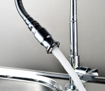 Alamă Apă Rece Robinet de Bucătărie robinet Cromat Flexibil Cioc torneira tradițională de Transport Gratuit