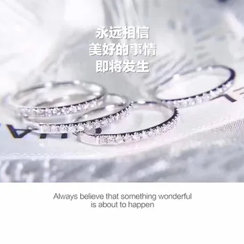 ANI 18K Aur Alb (AU750) Femei Inel de Nunta Certificată I/SI 0.22 CT Diamant Adevărat Romantic de Logodna Inel de Trupa pentru Propunere