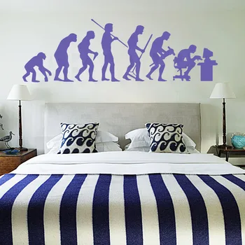 Art Design Nou decor casa de Vinil Istoria evoluției umane Decalcomanii de Perete amovibil PVC acasă decorare Autocolant colorat in camera