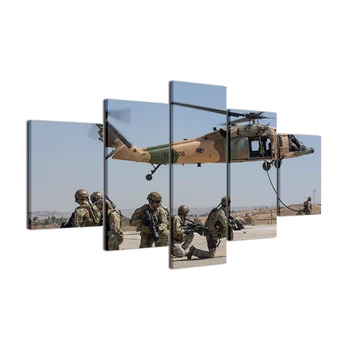 Arta de perete Camera de zi Imagini Imprimate Decor Acasă 5 Panoul de Soldați Exerciții Militare Moderne HD Cadru Panza Pictura Poster